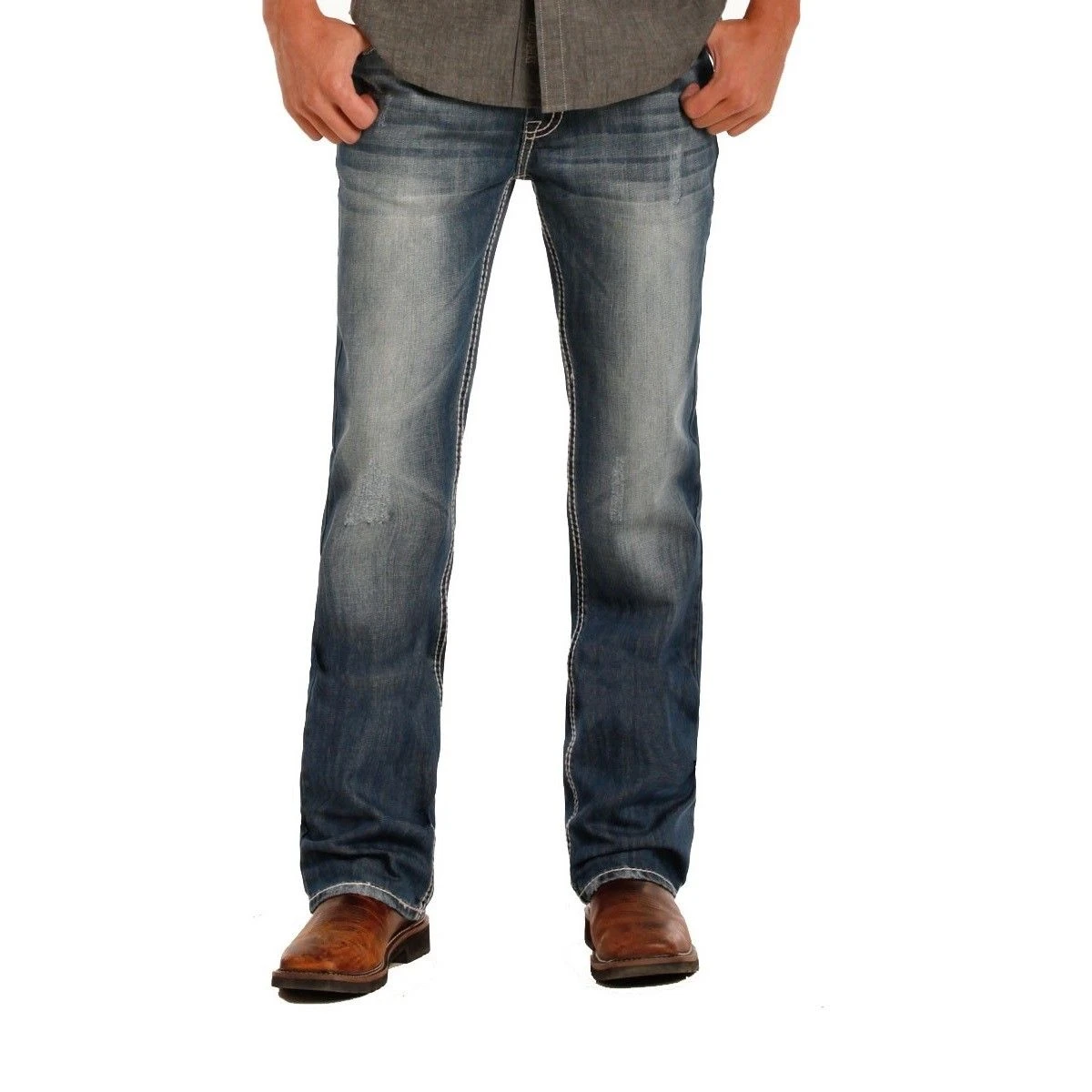 Rock & Roll Denim Men's Double Barrel Straight Jeans M0S1612 2 Rock & Roll Denim Men's Double Barrel Straight Jeans M0S1612 - Image 2