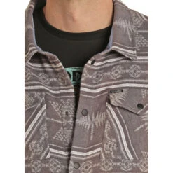 Rock & Roll Cowboy Men's Brushed Twill Jacquard Shirt Jacket 92-1117 5 Rock & Roll Cowboy Men's Brushed Twill Jacquard Shirt Jacket 92-1117 -Rock - Roll Shop 92 1117 B