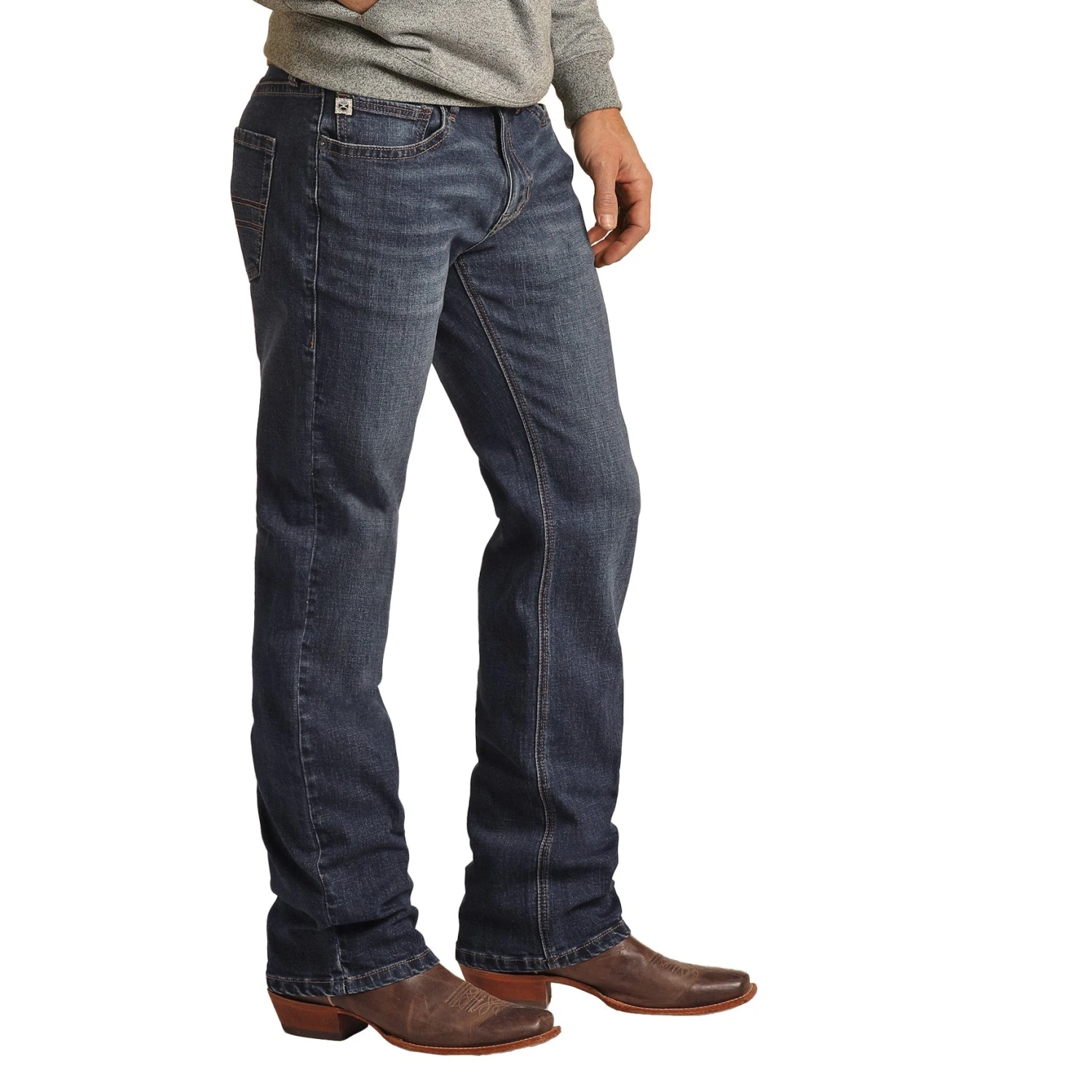 Rock & Roll Hooey Men's Dark Vintage Revolver Jeans HYMD1RR0KV 2 Rock & Roll Hooey Men's Dark Vintage Revolver Jeans HYMD1RR0KV - Image 2