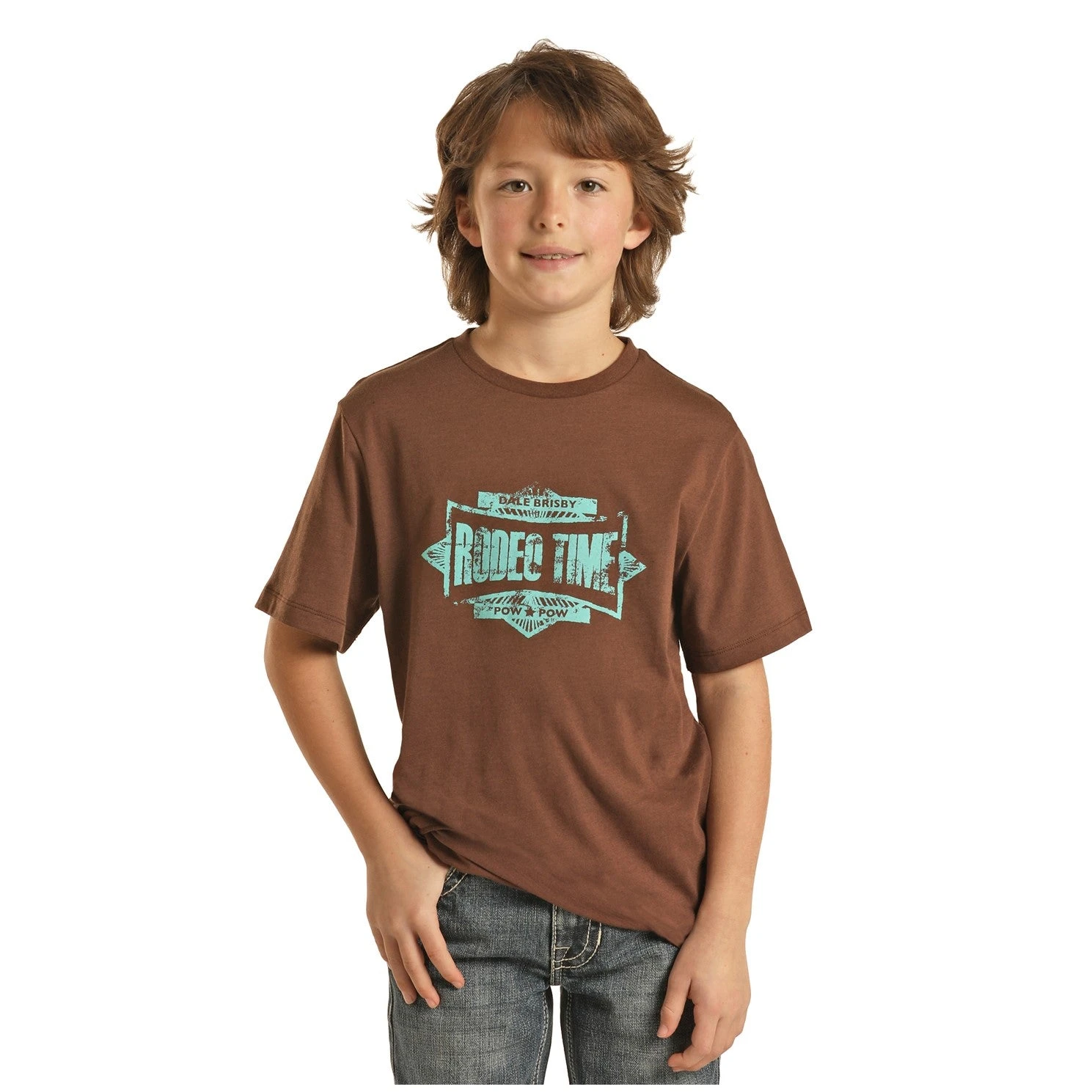 Rock & Roll® Children's Dale Brisby Brown Short Sleeve T-Shirt P3T2620 1 Rock & Roll® Children's Dale Brisby Brown Short Sleeve T-Shirt P3T2620