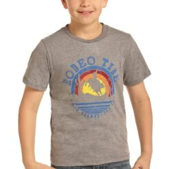 Rock & Roll Cowboy Children's Dale Brisby Sunset Bull T-Shirt P3T3018