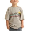 Rock & Roll Cowboy Boy's Short Sleeve Desert Bull Rider T-Shirt P3T3086