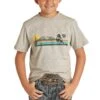 Rock & Roll Cowboy Children's Cowboy Western Grey T-Shirt P3T8004