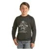 Rock & Roll Cowboy® Boy's Black Long Sleeve Graphic T-Shirt P4T2619