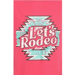 Rock & Roll® Girls Let's Rodeo Aztec Hot Pink Graphic T-shirt G3T3345 -Rock - Roll Shop R8S3264 2