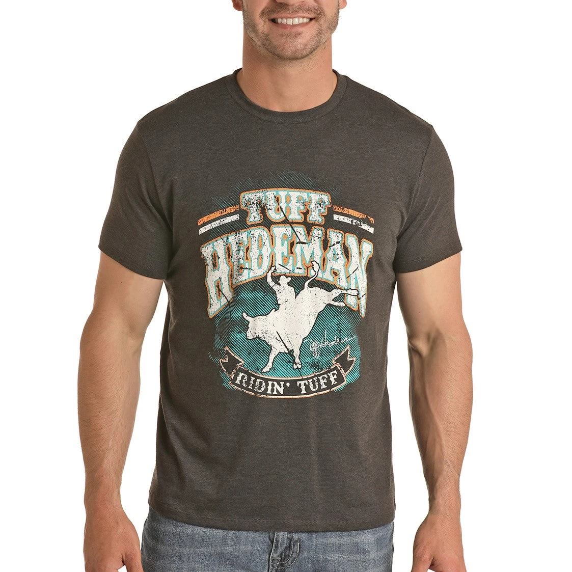 Rock & Roll Denim Men's Bull Rider Graphic Short Sleeve T-Shirt R9T5532 1 Rock & Roll Denim Men's Bull Rider Graphic Short Sleeve T-Shirt R9T5532