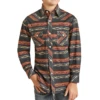Rock & Roll Cowboy® Youth Boy's Navy Aztec Snap Up Shirt RRBSOSR08U