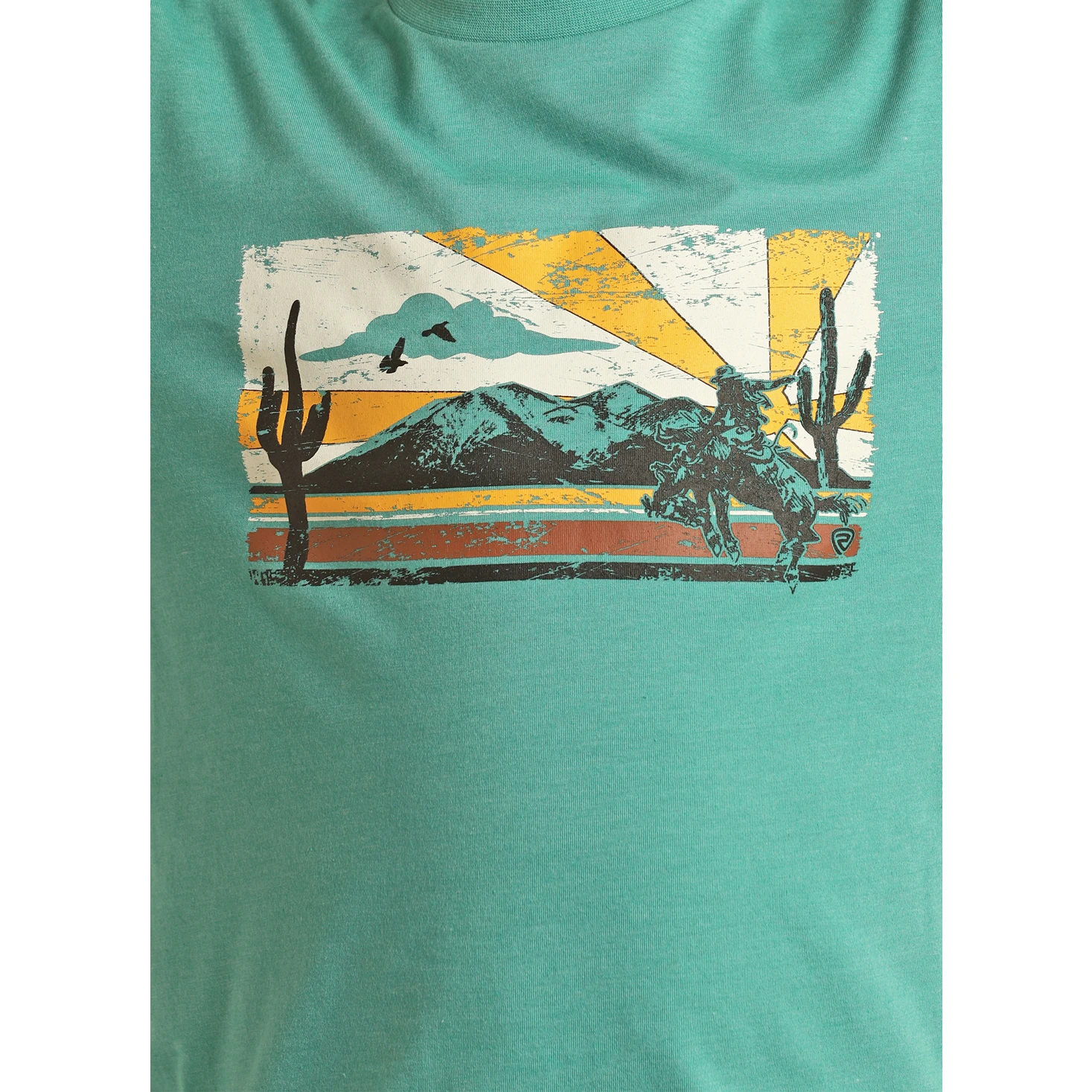 Rock & Roll® Youth Boy's Turquoise Desert Print T-Shirt RRBT21R064-86 2 Rock & Roll® Youth Boy's Turquoise Desert Print T-Shirt RRBT21R064-86 - Image 2