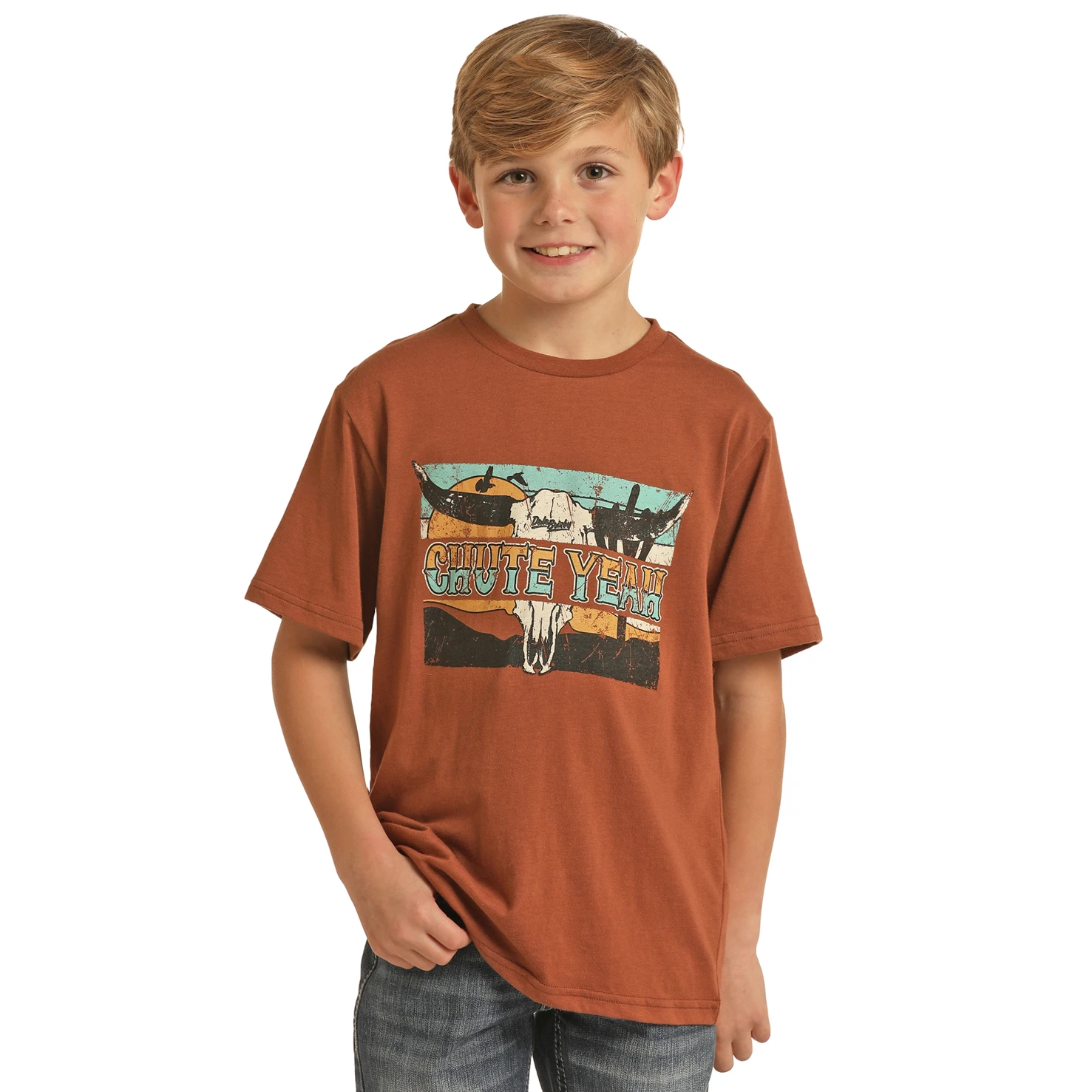 Rock & Roll® Youth Boy's "Chute Yeah" Graphic T-Shirt RRBT21R06A-90 1 Rock & Roll® Youth Boy's "Chute Yeah" Graphic T-Shirt RRBT21R06A-90