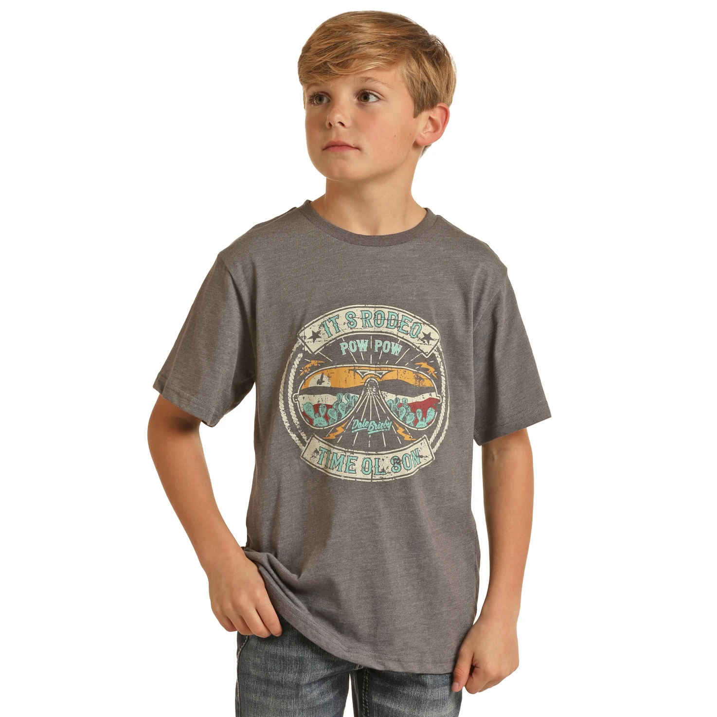 Rock & Roll® Youth Boy's "It's Rodeo Time" Graphic T-Shirt RRBT21R06B-02 1 Rock & Roll® Youth Boy's "It's Rodeo Time" Graphic T-Shirt RRBT21R06B-02