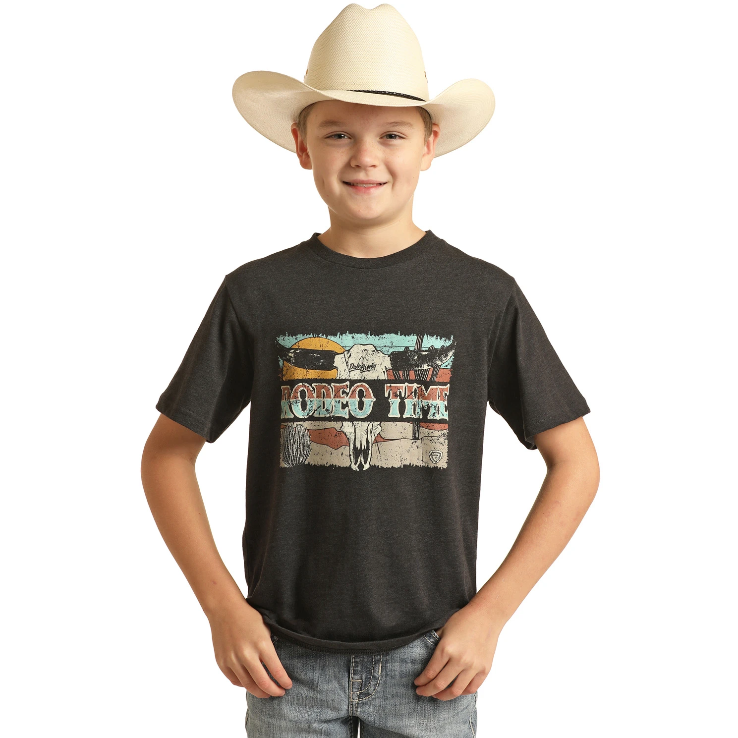 Rock & Roll Cowboy® Youth Boy's Dale Brisby Black Tee RRBT21RZMA-01 1 Rock & Roll Cowboy® Youth Boy's Dale Brisby Black Tee RRBT21RZMA-01