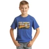 Rock & Roll Cowboy® Youth Boy's Blue Graphic T-Shirt RRBT21RZMC-44