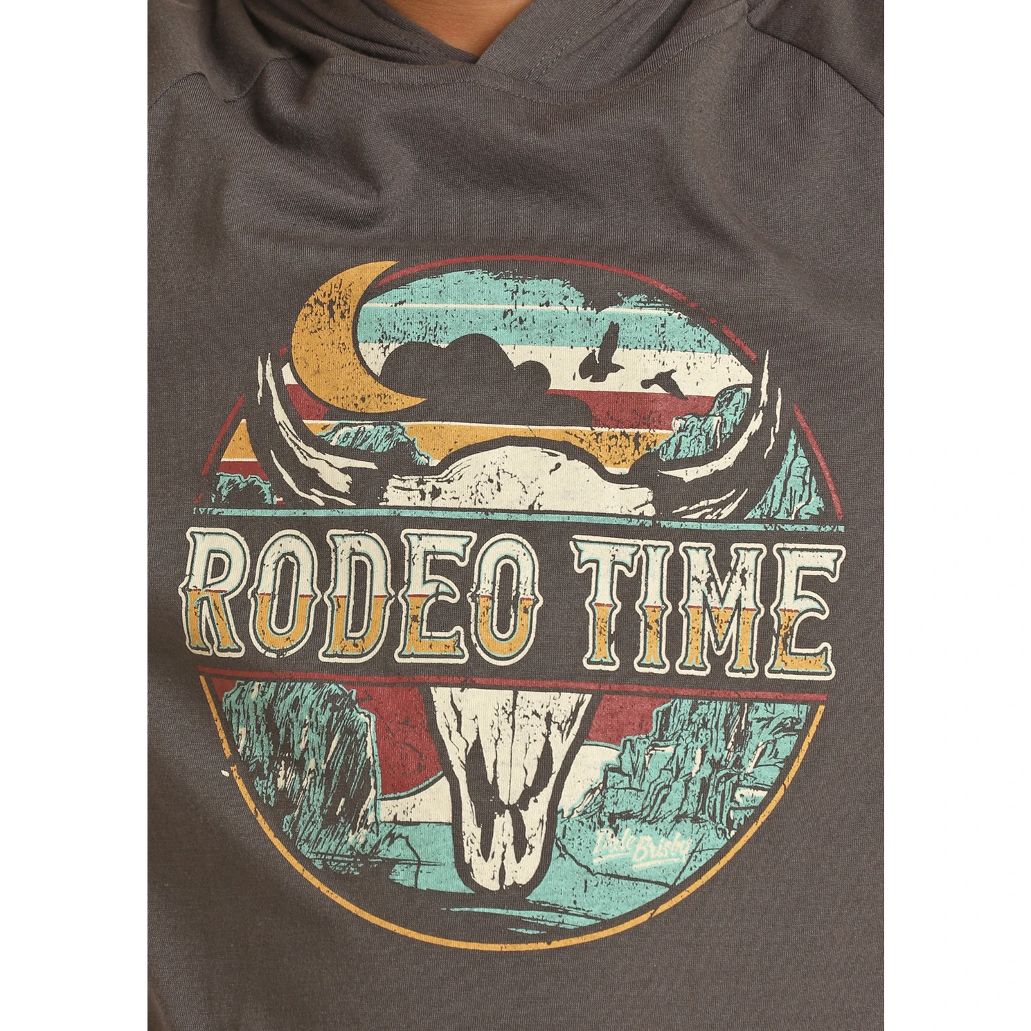Rock & Roll® Youth Boy's "Rodeo Time" Charcoal Hoodie RRBT94R068-02 2 Rock & Roll® Youth Boy's "Rodeo Time" Charcoal Hoodie RRBT94R068-02 - Image 2