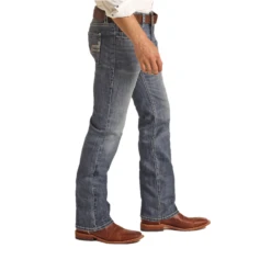 Rock & Roll Men's Pistole Straight Medium Vintage Wash Jeans RRMD1PRZSM -Rock - Roll Shop RRMD1PRZSM3