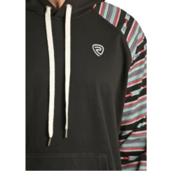 Rock & Roll Cowboy® Men's Sleeve Printed Black Hoodie RRMT94R0JB -Rock - Roll Shop RRMT94R0JB