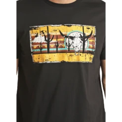 Rock & Roll Unisex Black Bull Skull Graphic T-Shirt RRUT21R060-01 -Rock - Roll Shop RRUT21R060 01 2