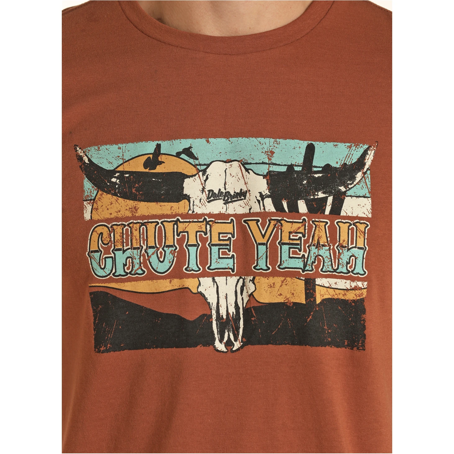 Rock & Roll® Unisex "CHUTE YEAH" Dale Brisby Rust T-Shirt RRUT21R06A-90 3 Rock & Roll® Unisex "CHUTE YEAH" Dale Brisby Rust T-Shirt RRUT21R06A-90 - Image 3