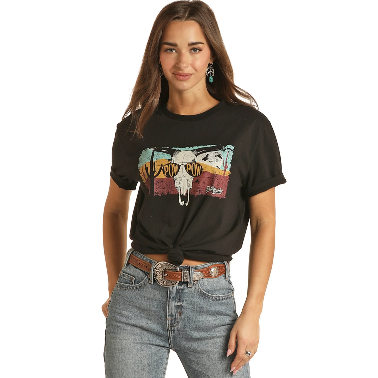 Rock & Roll® Unisex "Pow Pow" Graphic Black T-Shirt RRUT21R06E-01 2 Rock & Roll® Unisex "Pow Pow" Graphic Black T-Shirt RRUT21R06E-01 - Image 2