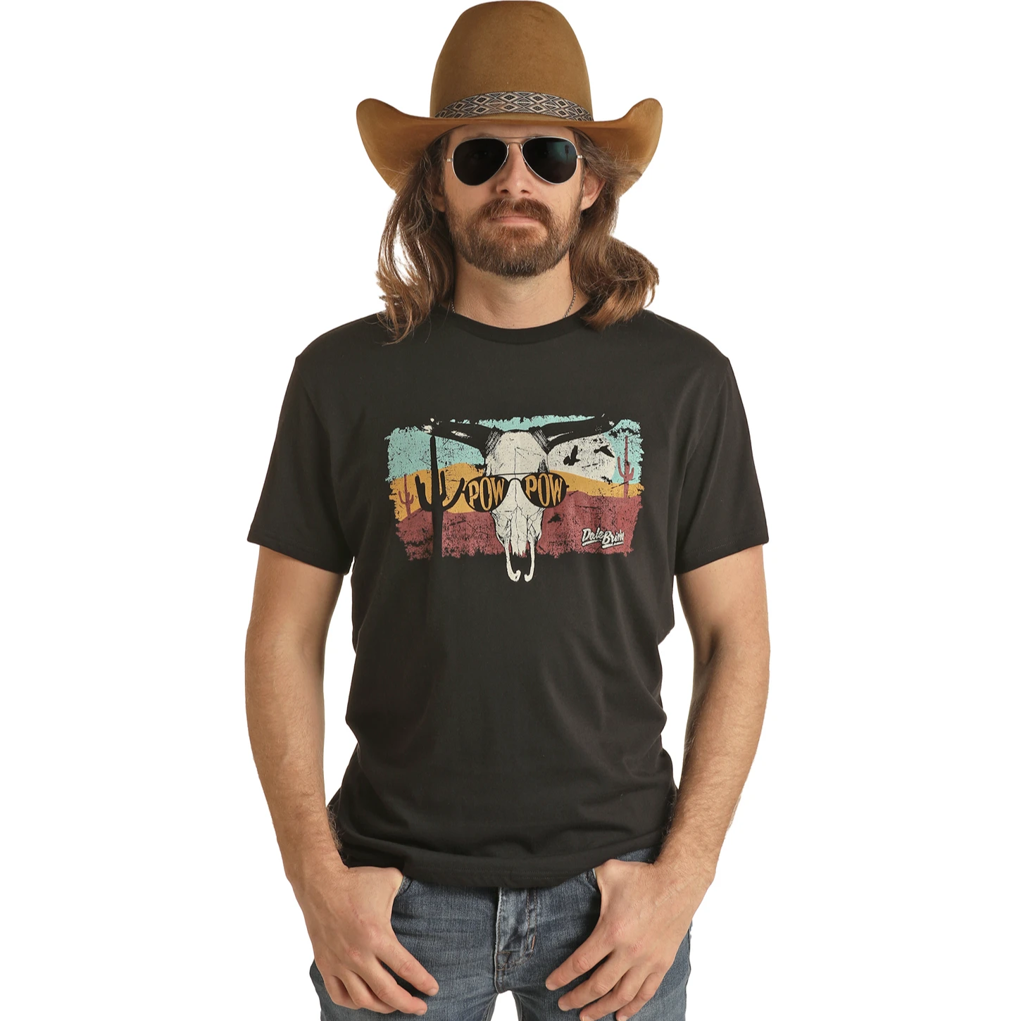 Rock & Roll® Unisex "Pow Pow" Graphic Black T-Shirt RRUT21R06E-01 1 Rock & Roll® Unisex "Pow Pow" Graphic Black T-Shirt RRUT21R06E-01