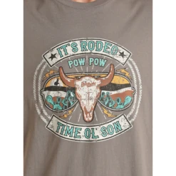 Rock & Roll® Unisex Dale Brisby Bull Skull Grey T-Shirt RRUT21R06F-05 -Rock - Roll Shop RRUT21R06F 05 2