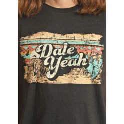 Rock & Roll Cowboy® Unisex Dale Yeah Black Graphic T-Shirt RRUT21R0J1 -Rock - Roll Shop RRUT21R0J1 2