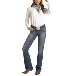 Rock & Roll Denim® Ladies Cowhide Applique Riding Jeans RRWD4RRZT3 -Rock - Roll Shop RRWD4RRZT3 1