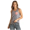 Rock & Roll® Ladies Stars & Stripes Blue Tank Top RRWT20RZLW