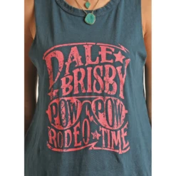 Rock & Roll® Ladies Dale Brisby Graphic Navy Tank Top RRWT20RZMZ -Rock - Roll Shop RRWT20RZMZ
