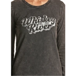 Rock & Roll Cowgirl® Whiskey River Long Sleeve Graphic T-Shirt 48T2382 5 Rock & Roll Cowgirl® Whiskey River Long Sleeve Graphic T-Shirt 48T2382 -Rock - Roll Shop Untitled21582