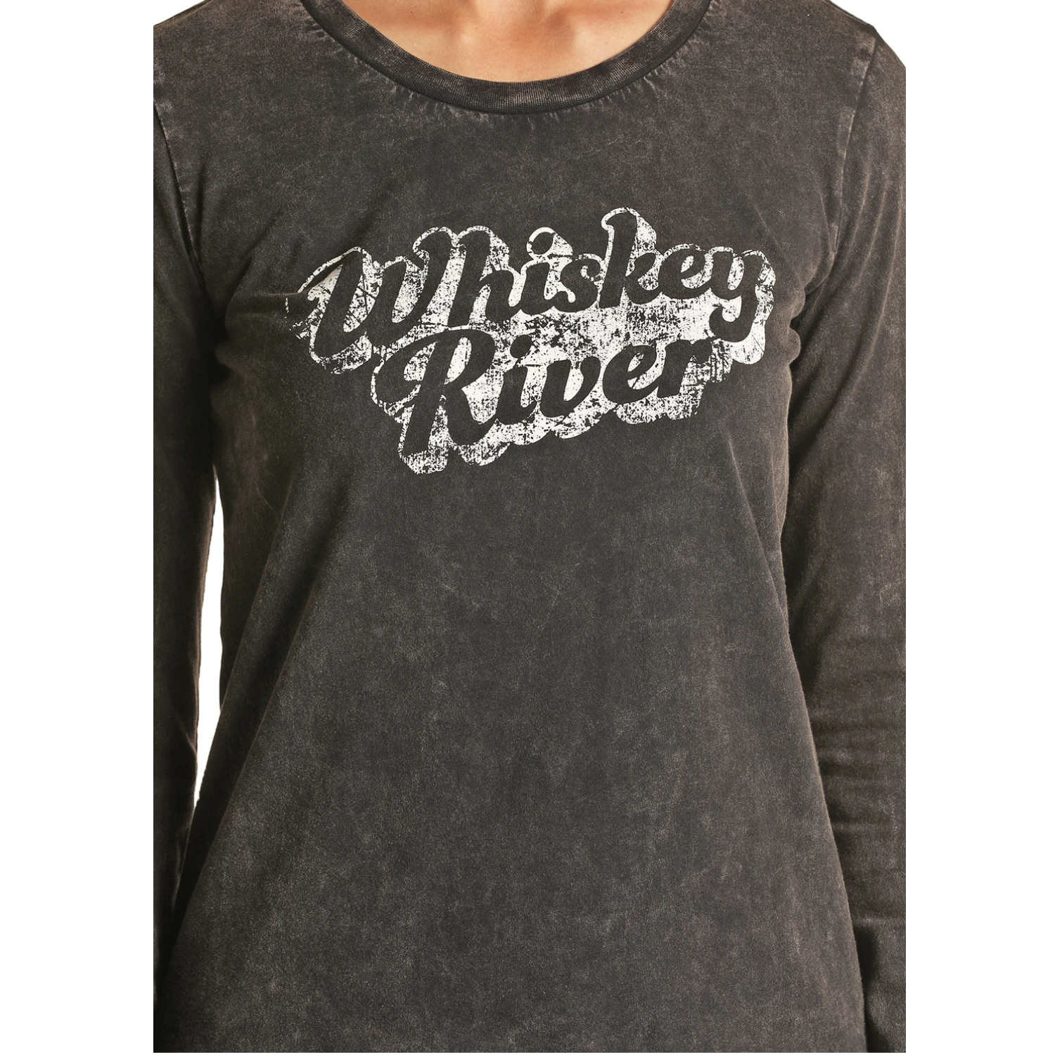Rock & Roll Cowgirl® Whiskey River Long Sleeve Graphic T-Shirt 48T2382 3 Rock & Roll Cowgirl® Whiskey River Long Sleeve Graphic T-Shirt 48T2382 - Image 3