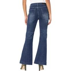 Rock & Roll Denim® Ladies Dark Vintage High Rise Trousers W8H2685 -Rock - Roll Shop W8H2685 1