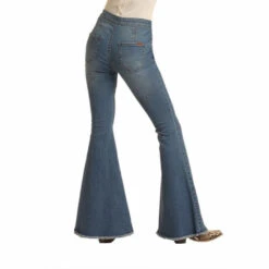 Rock & Roll Denim Ladies Medium Wash Bargain Bell Bottoms WPB1658 5 Rock & Roll Denim Ladies Medium Wash Bargain Bell Bottoms WPB1658 -Rock - Roll Shop WPB1658 AB