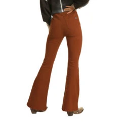 Rock & Roll Denim Ladies Bargain Bell Pecan Brown Flare Jeans WPH1709 -Rock - Roll Shop WPH1709 B