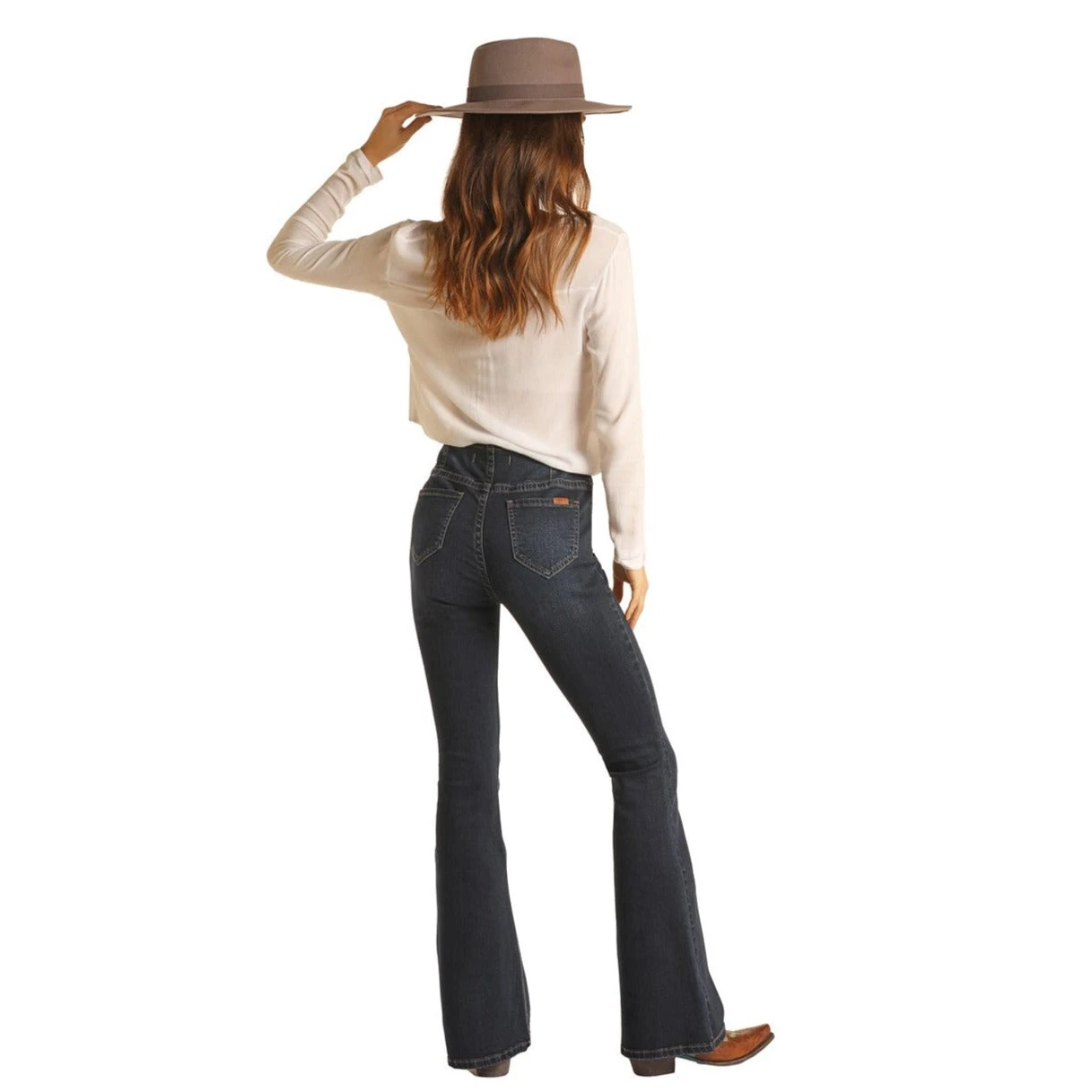 Rock & Roll Denim® Ladies Dark Wash Bargain Bell Bottom Jeans WPH2661 2 Rock & Roll Denim® Ladies Dark Wash Bargain Bell Bottom Jeans WPH2661 - Image 2