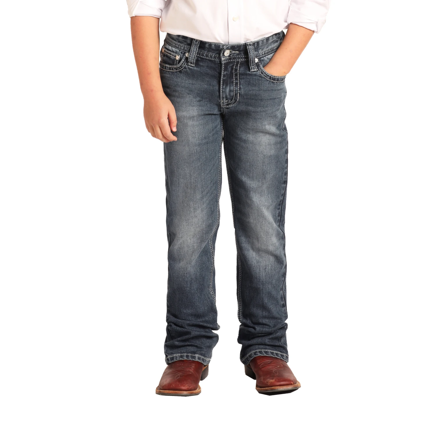 Rock & Roll Denim Boy's Bootcut Reflex Stretch Jeans BB-3416 2 Rock & Roll Denim Boy's Bootcut Reflex Stretch Jeans BB-3416 - Image 2